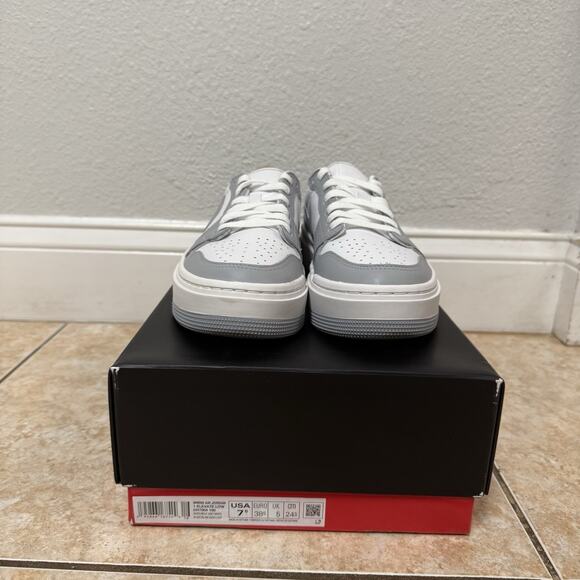 Nike Air Jordan 1 Elevate Low Grey White Platform Sneakers Shoes - Picture 3 of 5